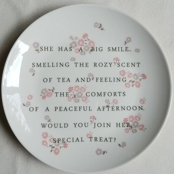 Pink Floral Quote Plate - Picture 1 of 5